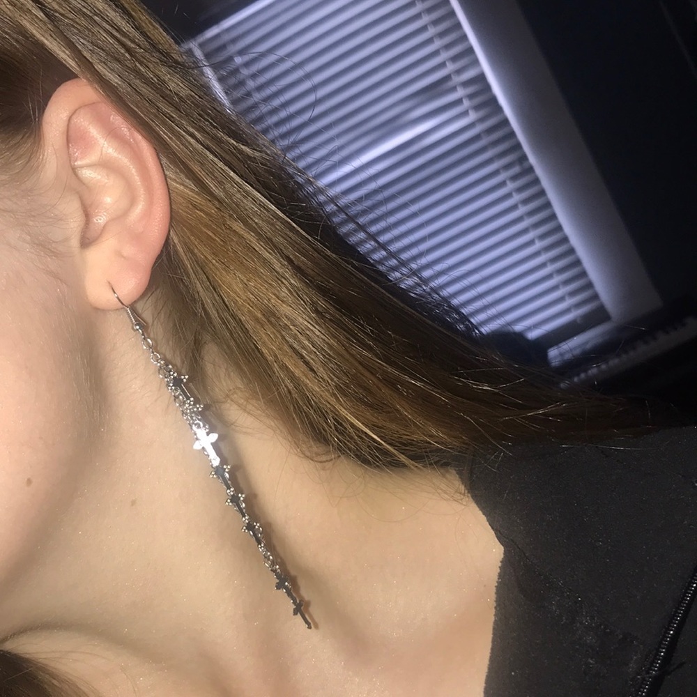 Cross Dangle Earrings